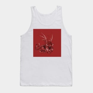 ecopop kaiju manticore in dark beast wings art Tank Top